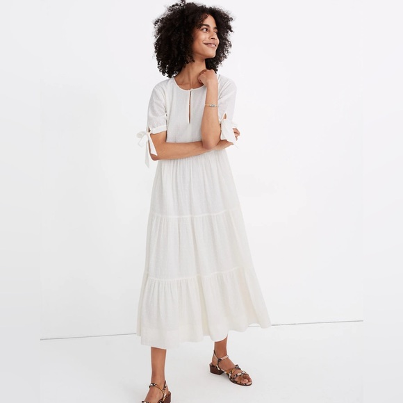 Madewell Dresses & Skirts - Madewell Swiss Dot Cotton Cream Cottage Core Easter Coastal Boho Maxi Dress Sz M